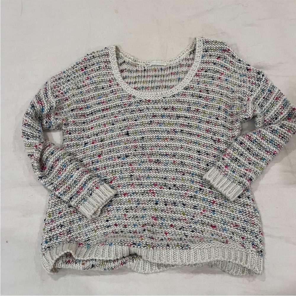 Promod Speckled Knit Sweater - Cream and Multicolor